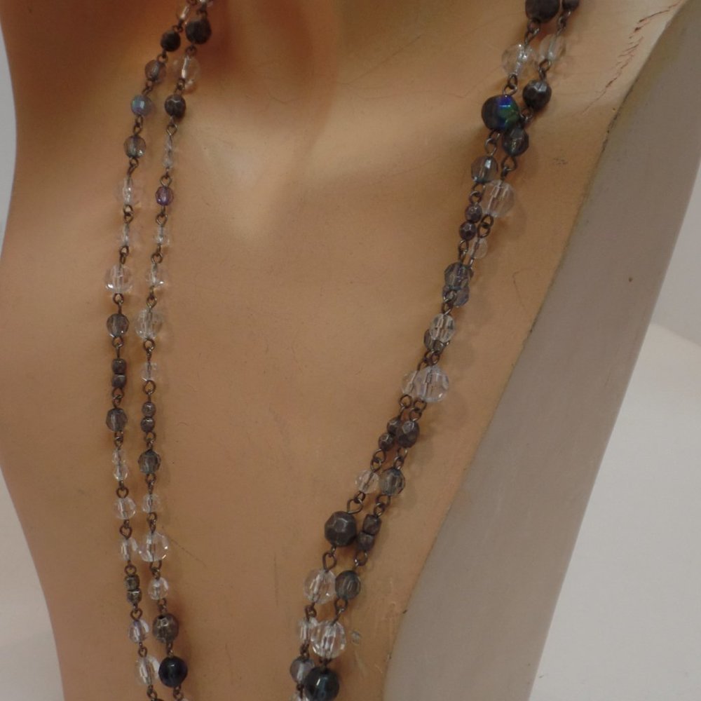 Premier Design 29" Necklace & Matching Earrings. Mixed Materials & Beads
